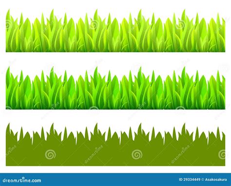 Reflected Vector Grass Pattern Stock Vector - Illustration: 29334449