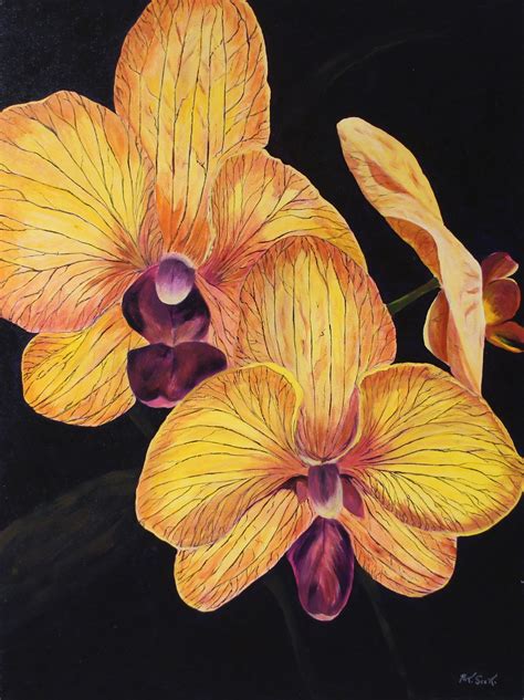 Orchid Painting Acrylic at PaintingValley.com | Explore collection of Orchid Painting Acrylic in ...