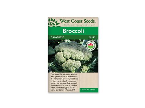 West Coast Seeds, Broccoli, Calabrese - Royal City Nursery