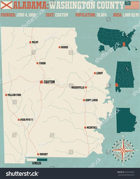 Large Detailed Map Infos About Washington Stock Vector (Royalty Free ...