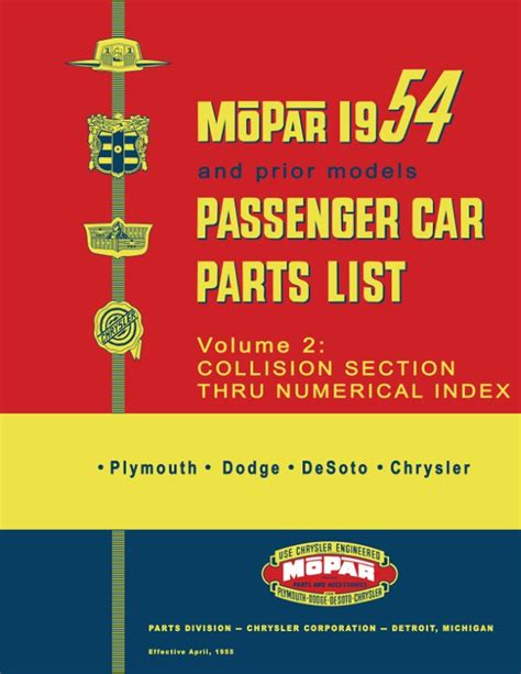 1946-1954 MoPar Parts Catalog (OEM) - Includes Collision Section