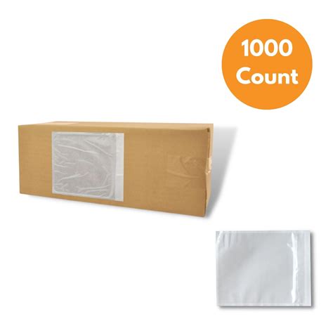 MMBM Clear Packing List Enclosed Envelopes, 7x10 Inch, 1000 Pack, Side Loading Adhesive Invoice ...