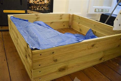 DIY Wooden Sandpit with Lid and Benches | Wooden sandpit with lid, Sand pit, Wooden diy