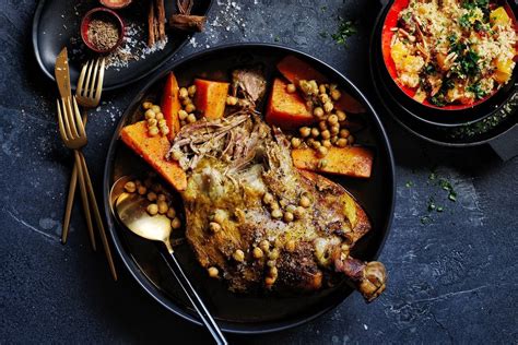 Slow-roasted Lamb Shoulder with Orange and Date Couscous