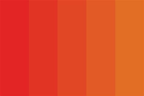 red to orange fade Color Palette