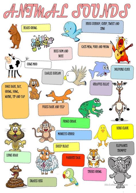 What Does The Fox Say - Animal Sounds Worksheet - Free Esl Printable ...