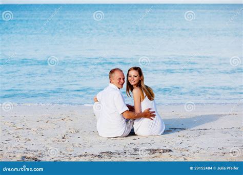 Happy Couple in Love Having Fun on the Beach Stock Photo - Image of blue, relaxation: 29152484