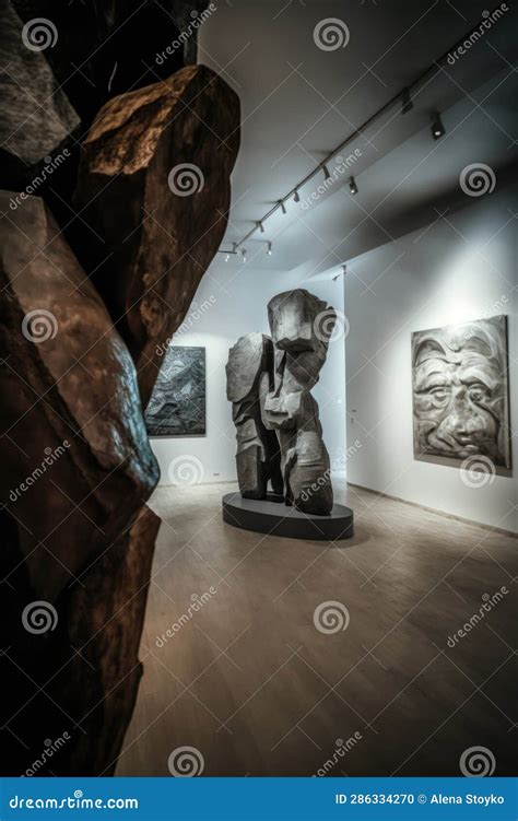 Exhibition of Contemporary Art. Museum Gallery Stock Photo - Image of ...