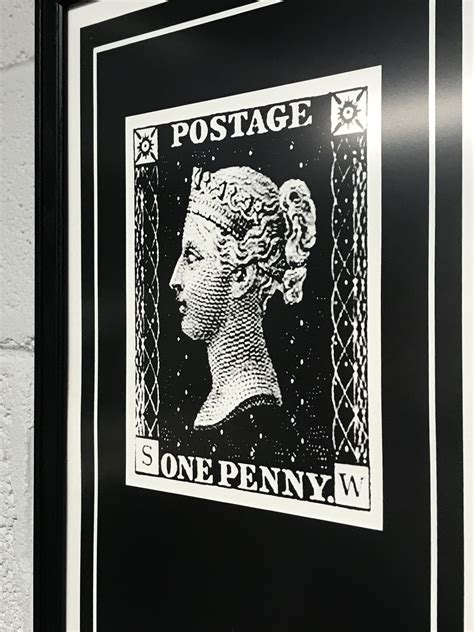 Penny Black Postage Stamp Art Poster - 13x19" | Postage stamp art ...