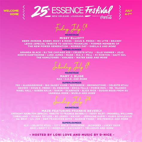 Essence Music Festival Announces 2019 Lineup Including Mary J. Blige, Missy Elliot and Nas ...