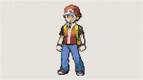 Red(Pokemon FireRed/LeafGreen)[Minecraft PixelArt] by GamerRukario on DeviantArt