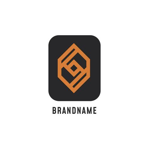 abstract geometric business logo concept design in black and orange ...