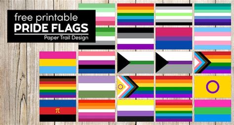 Free Printable Pride Flags - Paper Trail Design