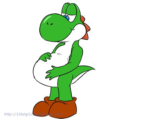 Preggy Yoshi by 12Luigi12 on DeviantArt