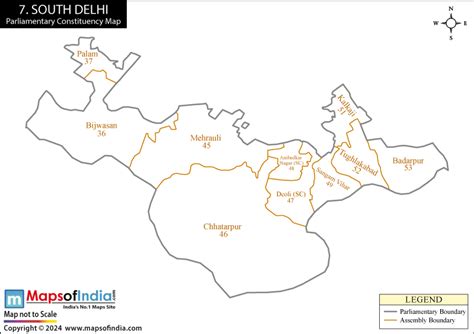 South Delhi Election Result 2024 - Parliamentary Constituency Map and Winning MP