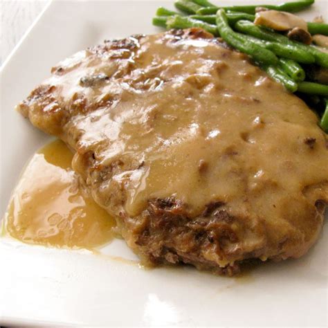 Seasoned and pan-fried beef cube steaks get a long, slow bake in beef ...