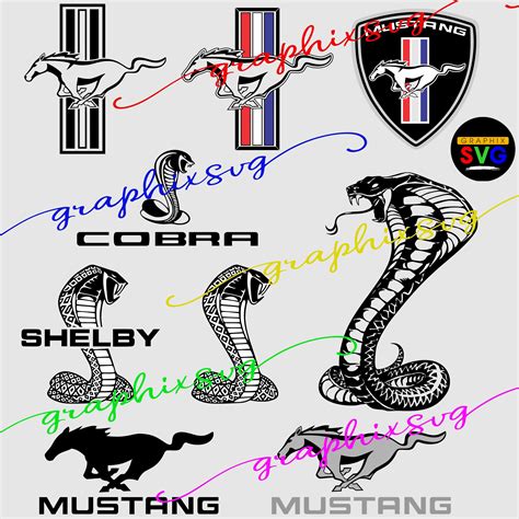 Ford Mustang SVG, Ford Mustang EPS,Ford Mustang PNG. {layered vector file}