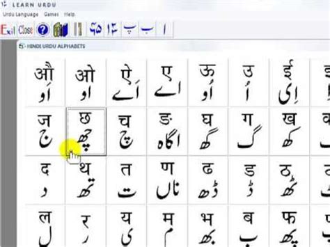 Hindi Alphabet With Urdu Translation