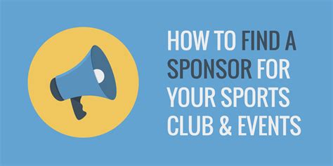 How to Find a Sponsor for Your Sports Team or Sporting Event