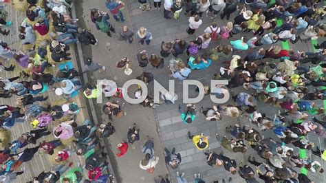 People crowd on city concert, aerial view Stock Footage,#city#concert#People#crowd | People ...