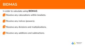 BIDMAS - GCSE Maths - Steps, Examples & Worksheet