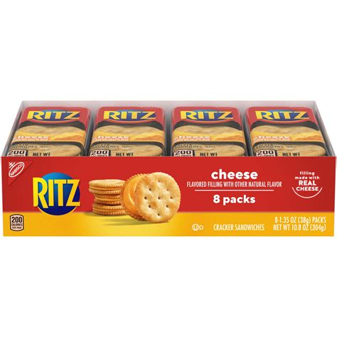 RITZ Cheese Sandwich Crackers, 8 - 1.35 oz Packs - Walmart.com