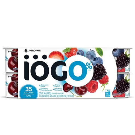 IÖGO 0% Strawberry, Raspberry, Fieldberry, Cherry Multipack Yogurts | Walmart Canada