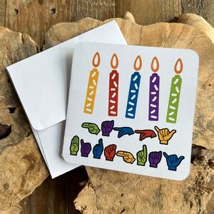 Sign Language Birthday Card / ASL Happy Birthday Card / Sign - Etsy