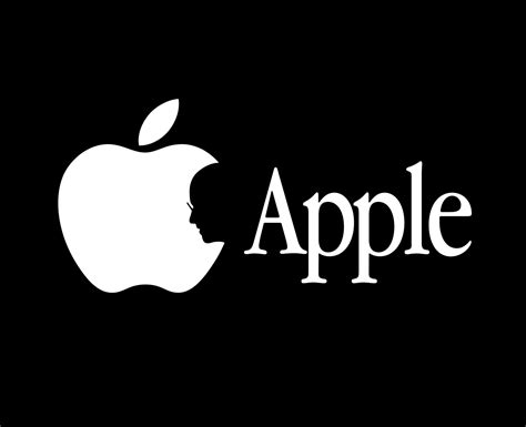 Apple Brand Logo Phone Steve Jobs Face Symbol With Name White Design ...