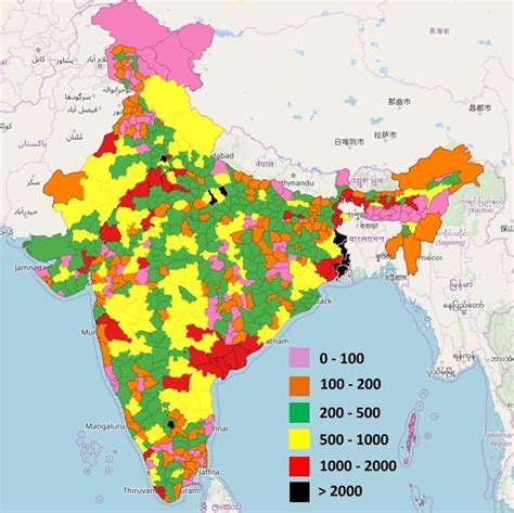 Map showing hotspot districts with highest rate of crimes committed... | Download Scientific Diagram