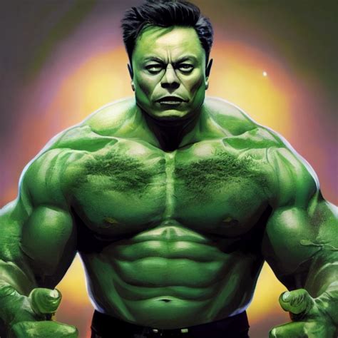 Elon Musk as the Incredible Hulk , 8k, ultra | Midjourney
