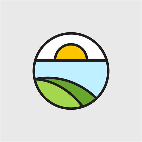 landscape logo sunsetline 11362552 Vector Art at Vecteezy