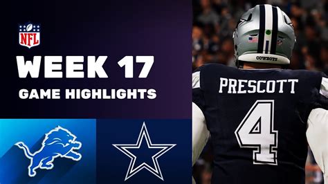 Lions vs Cowboys Week 17 Game Highlights Saturday Night Football - YouTube