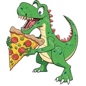 T-rex Dinosaur With Pizza Clipart,transparent PNG Clip Art,digital ...