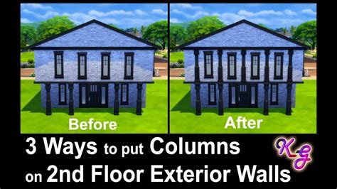 3 Ways to Place Columns on 2nd Floors in The Sims 4 - YouTube