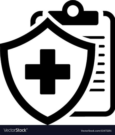 Medical insurance icon flat design Royalty Free Vector Image