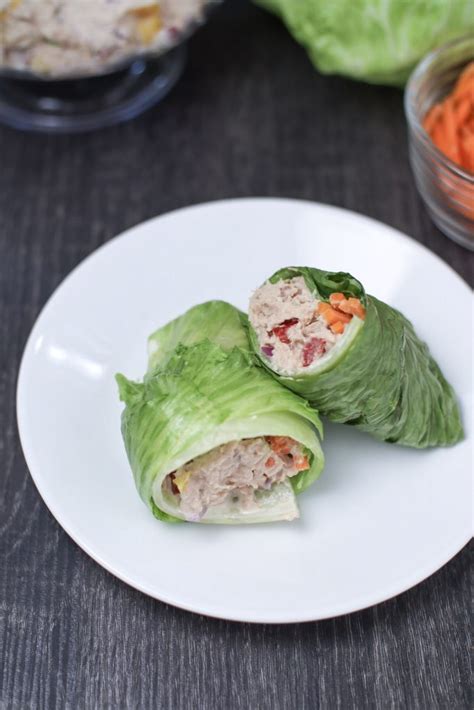 Tuna Salad Lettuce Wraps - Easy Low Carb Lunch Idea