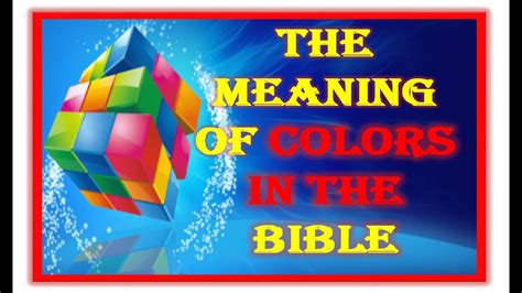 THE MEANING OF COLORS IN THE BIBLE | WHAT IS THE MEANING OF COLORS IN THE BIBLE | JBS TV ...