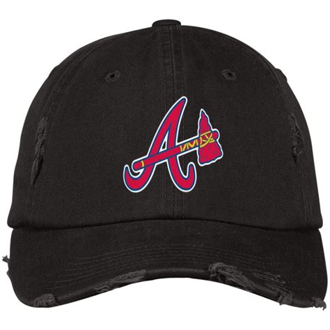 Official Braves Tomahawk A Logo District Distressed Dad Cap | Braves ...