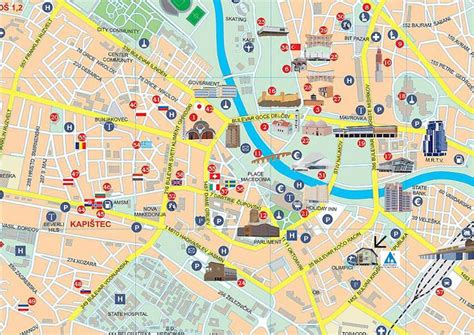 Skopje city Map • mappery