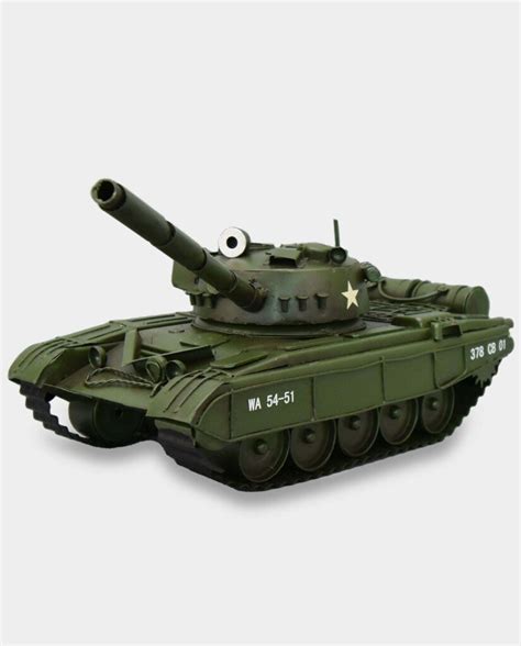 Green Tank Metal Model Gift for a Military Tanker Add Engraved Dedication