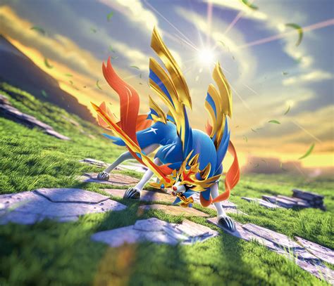 Download Crowned Sword Zacian Pokémon Sword And Shield Wallpaper ...