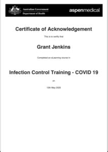 COVID-19 Infection Control Training Certificate - Propel