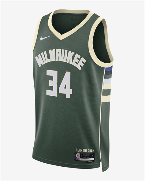 Milwaukee Bucks Icon Edition 2022/23 Men's Nike Dri-FIT NBA Swingman ...