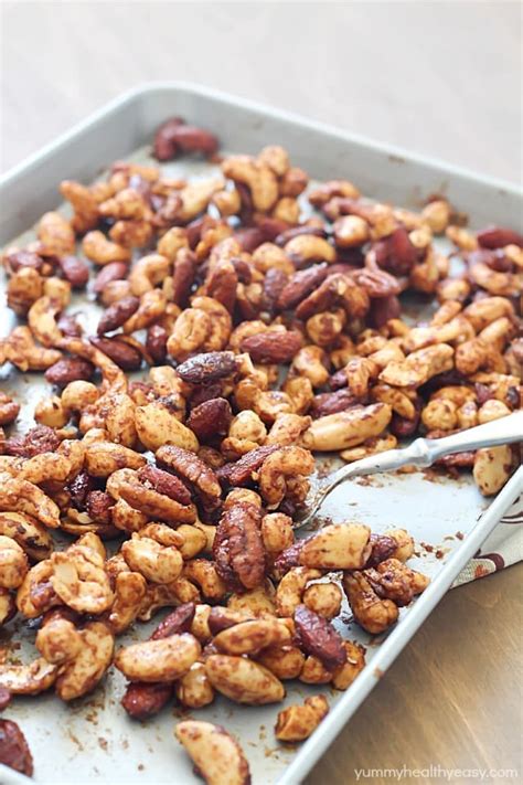 Healthy Spiced Nuts - Yummy Healthy Easy