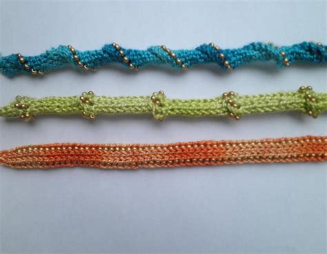 Beaded I-Cord Bracelets by RavenswoodKnit | Knitting Pattern | Knitting patterns, Crochet ...