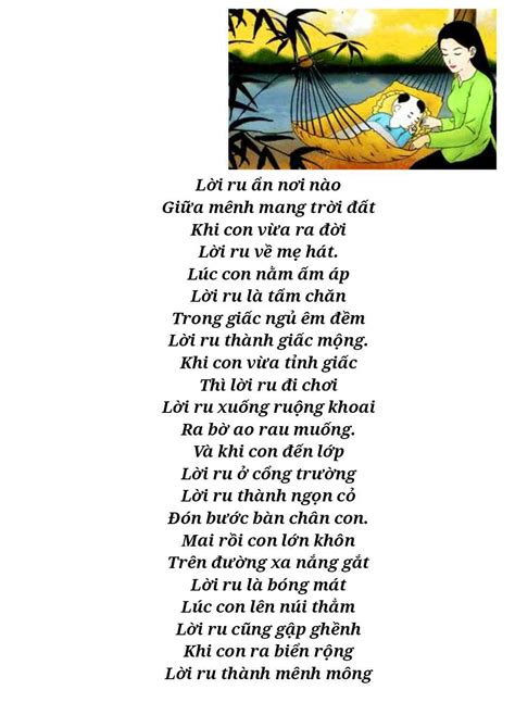 Bài Thơ Lời Ru Của Mẹ ️️ Nội Dung, Hình Ảnh, Giáo Án - Bút Chì Xanh