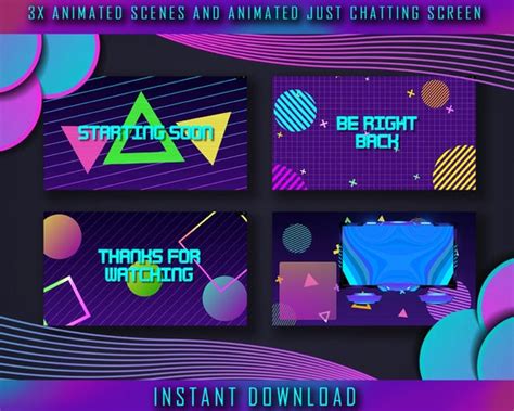 Animated Twitch Stream Overlay Scenes and Just Chatting Screen - Etsy