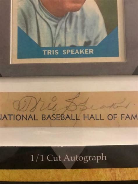 TRIS SPEAKER autograph cut with card | #2020666086