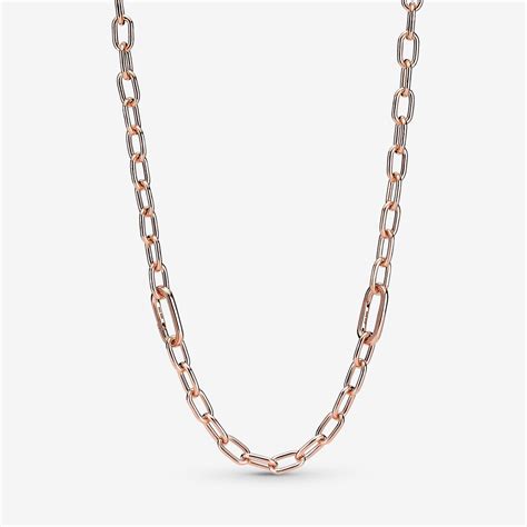 Pandora ME Small-Link Chain Necklace | Rose gold plated | Pandora US